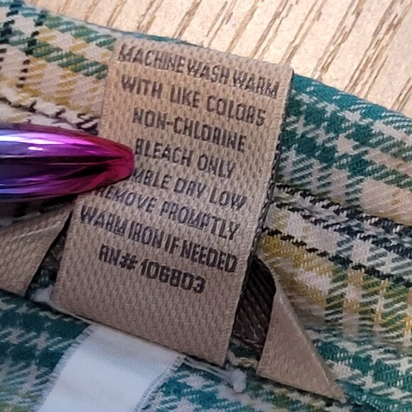 DULUTH TRADING COZY WOMEN'S BLUE YELLOW COTTON PLAID FLANNEL EUC 2X XXL - Picture 8 of 8